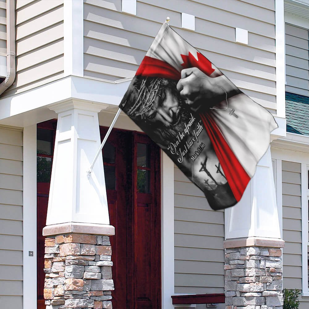 Christian Garden Flags, Christian Jesus Just Have Faith Canadian Flag, Christian House Flags, Christian Cross Flag, Faith Flag