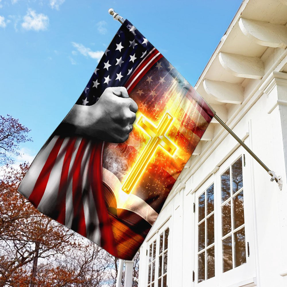 Christian Garden Flags, Cross And Bible Flag, Christian House Flags, Christian Cross Flag, Faith Flag