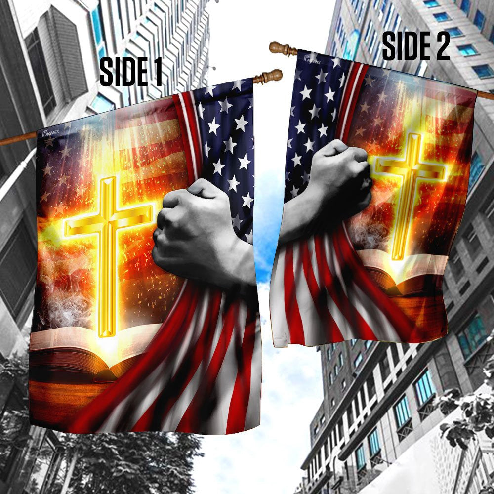 Christian Garden Flags, Cross And Bible Flag, Christian House Flags, Christian Cross Flag, Faith Flag