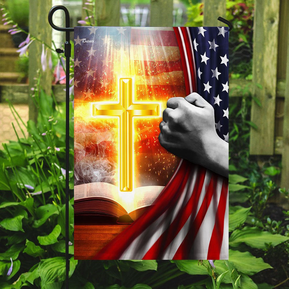 Christian Garden Flags, Cross And Bible Flag, Christian House Flags, Christian Cross Flag, Faith Flag