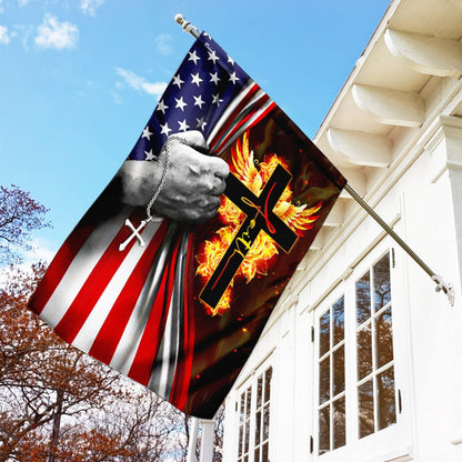 Christian Garden Flags, Faith Cross American With Wing Flag, Christian House Flags, Christian Cross Flag, Faith Flag