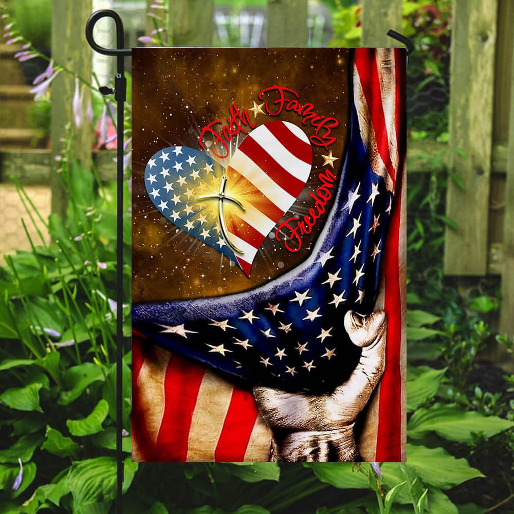 Christian Garden Flags, Faith Family Freedom American Flag, Christian House Flags, Christian Cross Flag, Faith Flag