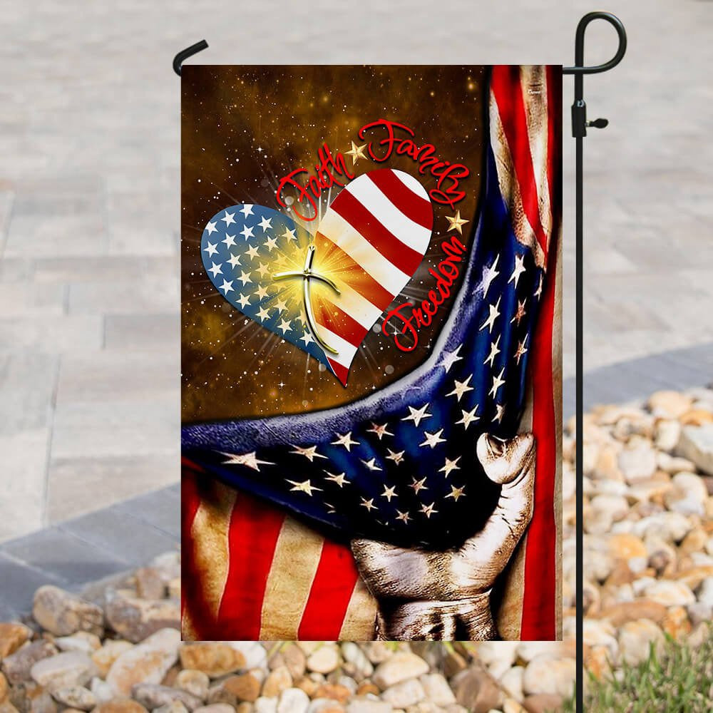 Christian Garden Flags, Faith Family Freedom American Flag, Christian House Flags, Christian Cross Flag, Faith Flag