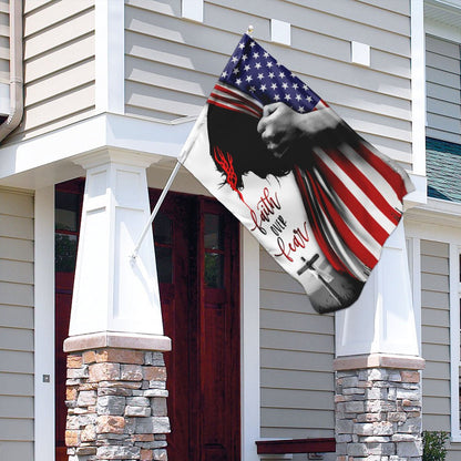 Christian Garden Flags, Faith Over Fear Flag, Christian House Flags, Christian Cross Flag, Faith Flag