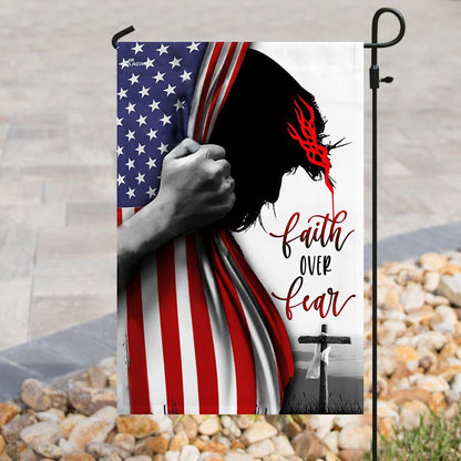 Christian Garden Flags, Faith Over Fear Flag, Christian House Flags, Christian Cross Flag, Faith Flag