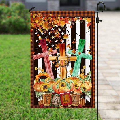 Christian Garden Flags, Fall For Jesus Flag, Christian House Flags, Christian Cross Flag, Faith Flag