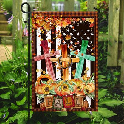 Christian Garden Flags, Fall For Jesus Flag, Christian House Flags, Christian Cross Flag, Faith Flag