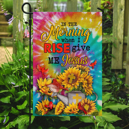 Christian Garden Flags, Give Me Jesus Cardinal Sunflower Tie Dye Flag, Christian House Flags, Christian Cross Flag, Faith Flag