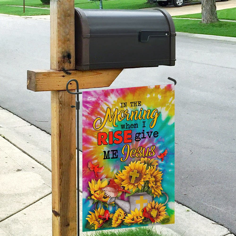 Christian Garden Flags, Give Me Jesus Cardinal Sunflower Tie Dye Flag, Christian House Flags, Christian Cross Flag, Faith Flag