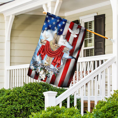 Christian Garden Flags, God And Country American Flag, Christian House Flags, Christian Cross Flag, Faith Flag