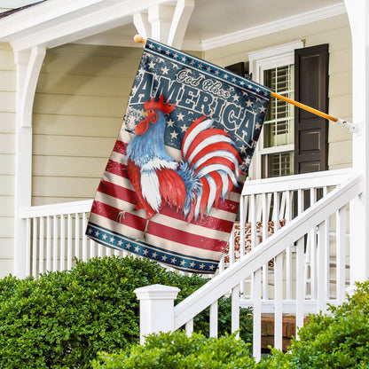 Christian Garden Flags, God Bless America Rooster American US Flag, Christian House Flags, Christian Cross Flag, Faith Flag