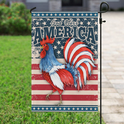 Christian Garden Flags, God Bless America Rooster American US Flag, Christian House Flags, Christian Cross Flag, Faith Flag