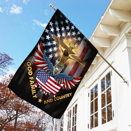 Christian Garden Flags, God, Family And Country Flag, Christian House Flags, Christian Cross Flag, Faith Flag