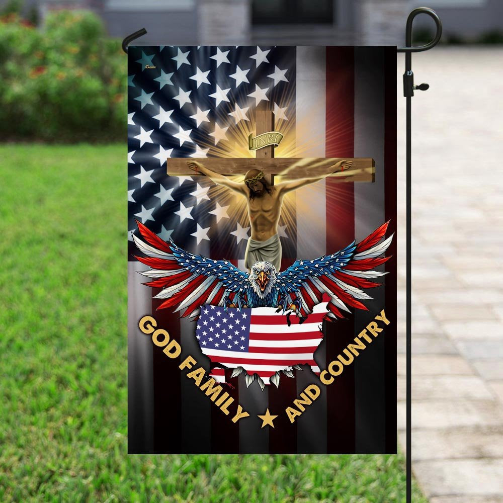 Christian Garden Flags, God, Family And Country Flag, Christian House Flags, Christian Cross Flag, Faith Flag
