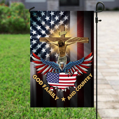 Christian Garden Flags, God, Family And Country Flag, Christian House Flags, Christian Cross Flag, Faith Flag