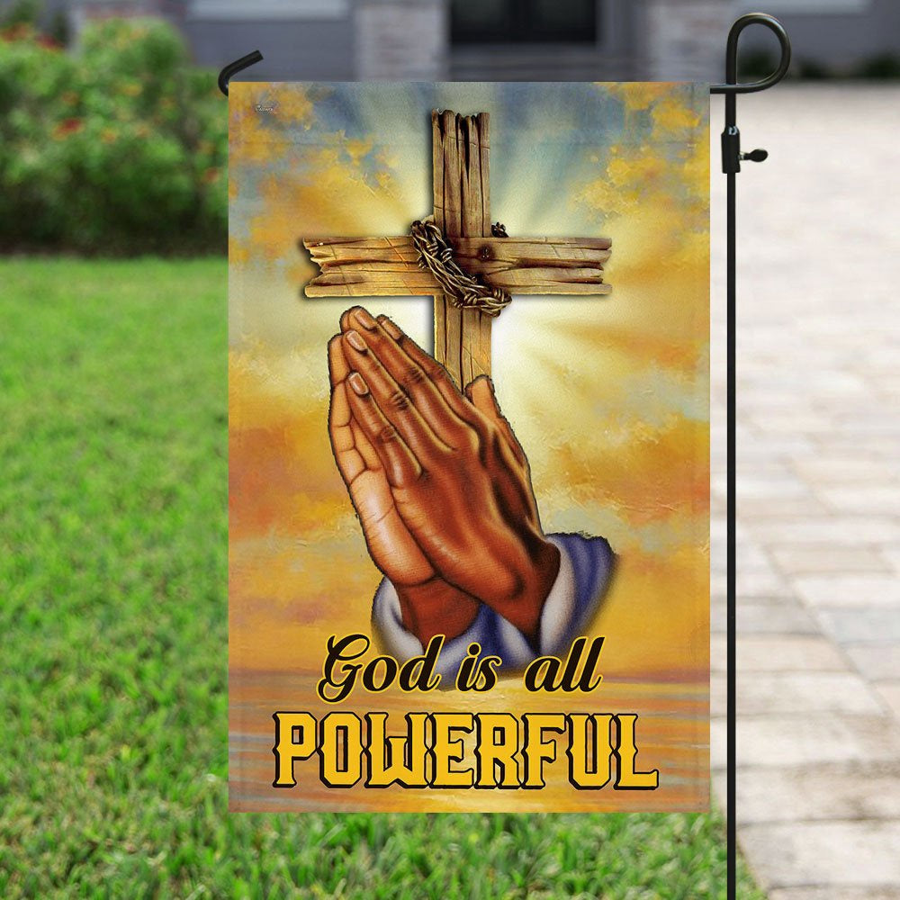 Christian Garden Flags, God Is All Powerful Flag, Christian House Flags, Christian Cross Flag, Faith Flag