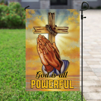 Christian Garden Flags, God Is All Powerful Flag, Christian House Flags, Christian Cross Flag, Faith Flag