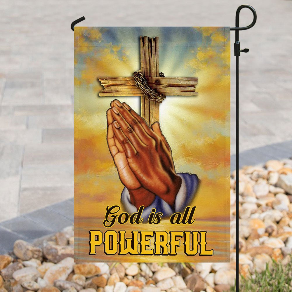 Christian Garden Flags, God Is All Powerful Flag, Christian House Flags, Christian Cross Flag, Faith Flag