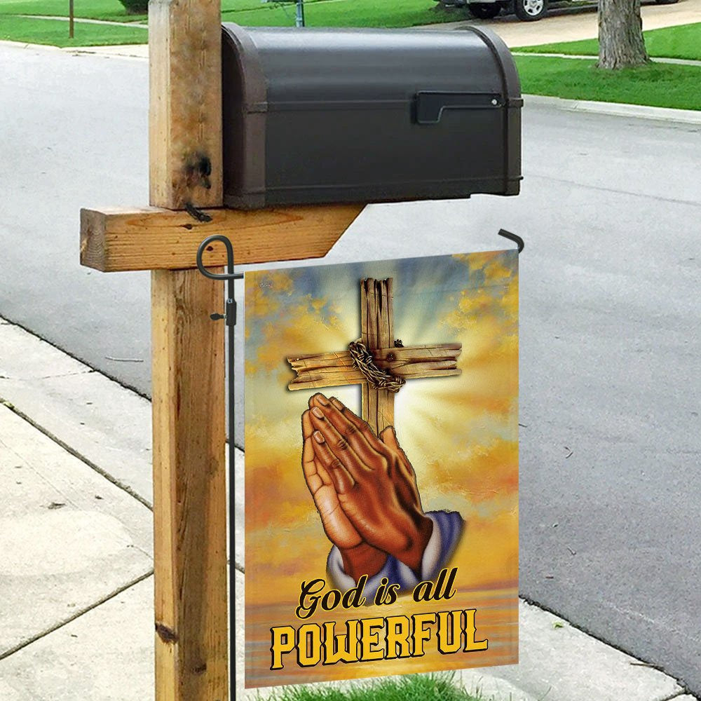 Christian Garden Flags, God Is All Powerful Flag, Christian House Flags, Christian Cross Flag, Faith Flag