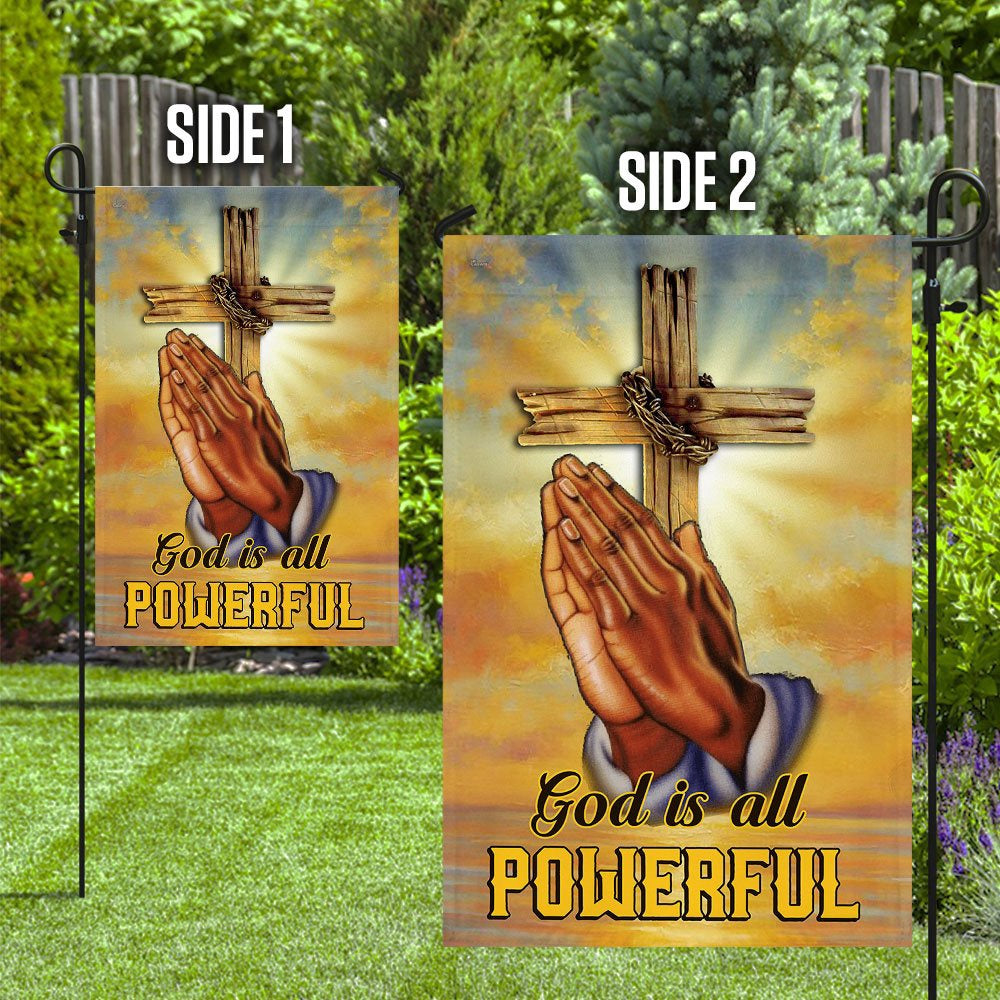 Christian Garden Flags, God Is All Powerful Flag, Christian House Flags, Christian Cross Flag, Faith Flag