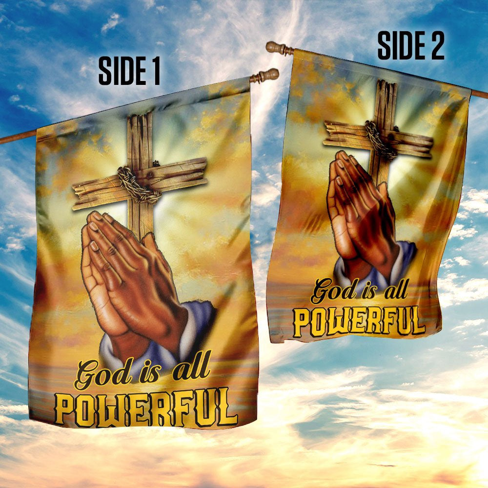 Christian Garden Flags, God Is All Powerful Flag, Christian House Flags, Christian Cross Flag, Faith Flag
