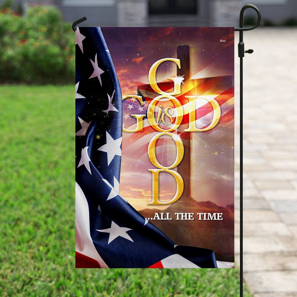 Christian Garden Flags, God Is Good All The Time Flag, Christian House Flags, Christian Cross Flag, Faith Flag