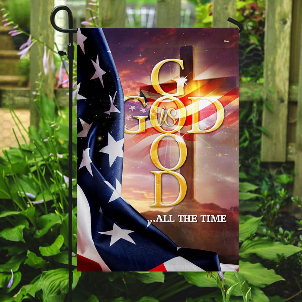 Christian Garden Flags, God Is Good All The Time Flag, Christian House Flags, Christian Cross Flag, Faith Flag