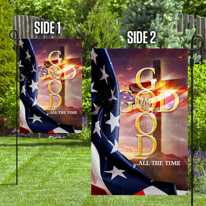Christian Garden Flags, God Is Good All The Time Flag, Christian House Flags, Christian Cross Flag, Faith Flag