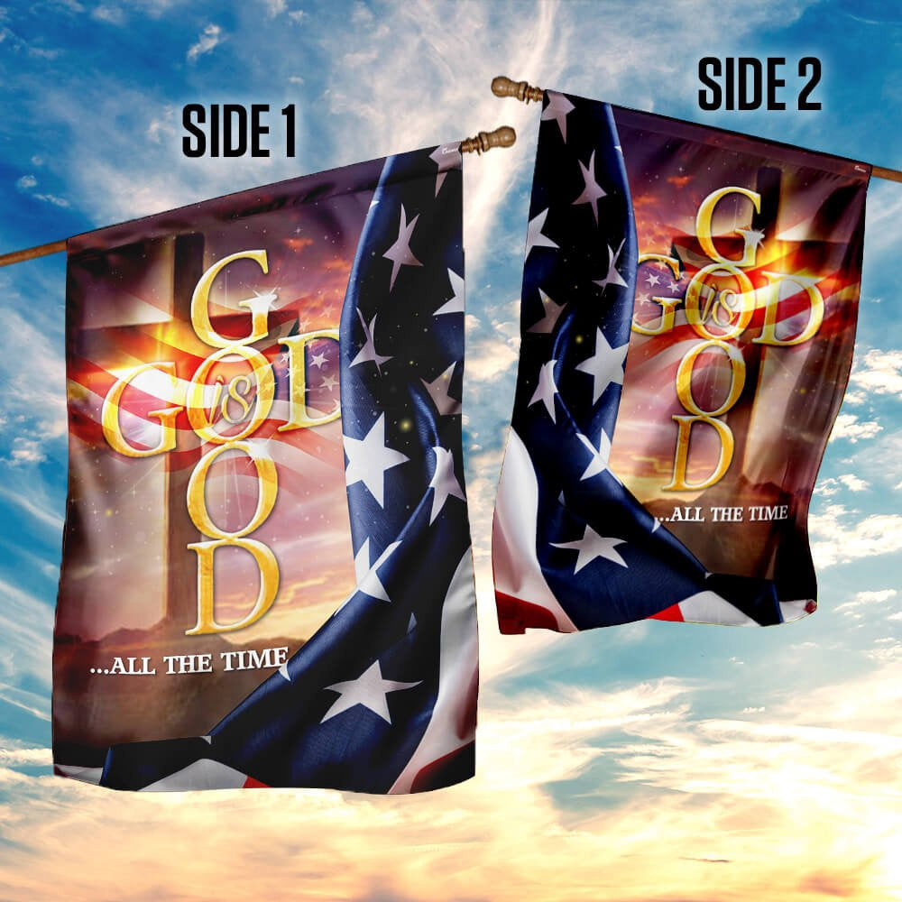 Christian Garden Flags, God Is Good All The Time Flag, Christian House Flags, Christian Cross Flag, Faith Flag