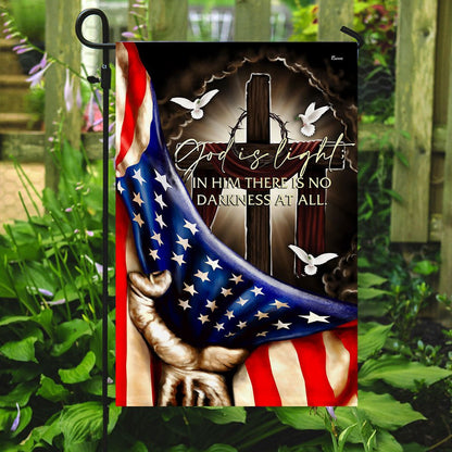 Christian Garden Flags, God Is Light American Flag, Christian House Flags, Christian Cross Flag, Faith Flag