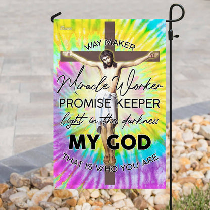 Christian Garden Flags, God Jesus Christian Way Maker Hippie Flag, Christian House Flags, Christian Cross Flag, Faith Flag