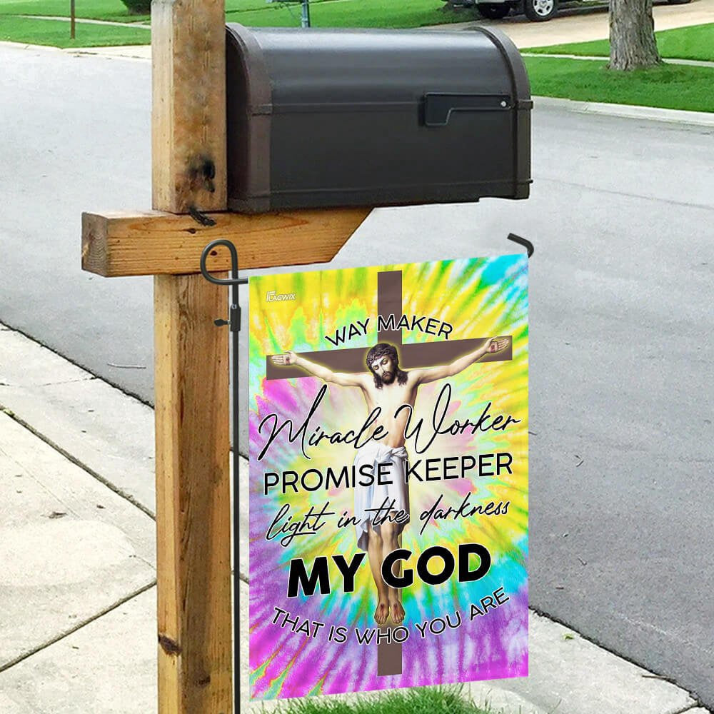 Christian Garden Flags, God Jesus Christian Way Maker Hippie Flag, Christian House Flags, Christian Cross Flag, Faith Flag