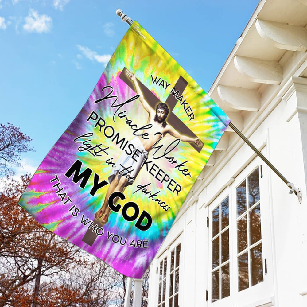 Christian Garden Flags, God Jesus Christian Way Maker Hippie Flag, Christian House Flags, Christian Cross Flag, Faith Flag