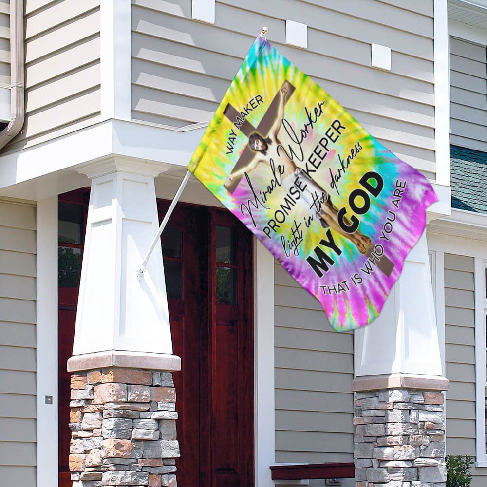 Christian Garden Flags, God Jesus Christian Way Maker Hippie Flag, Christian House Flags, Christian Cross Flag, Faith Flag