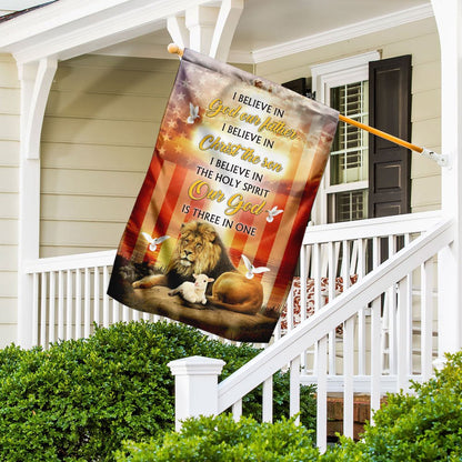 Christian Garden Flags, God, Lion And Lamb Easter Flag, Christian House Flags, Christian Cross Flag, Faith Flag