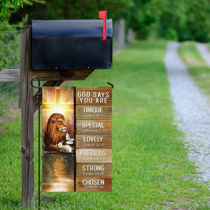 Christian Garden Flags, God Says You Are Lion &amp Lamb Flag, Christian House Flags, Christian Cross Flag, Faith Flag