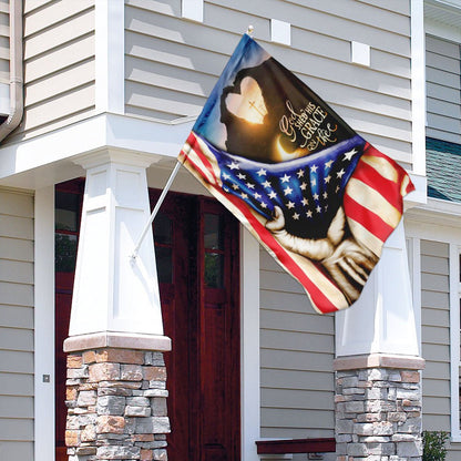 Christian Garden Flags, God Shed His Grace On Thee Flag, Christian House Flags, Christian Cross Flag, Faith Flag