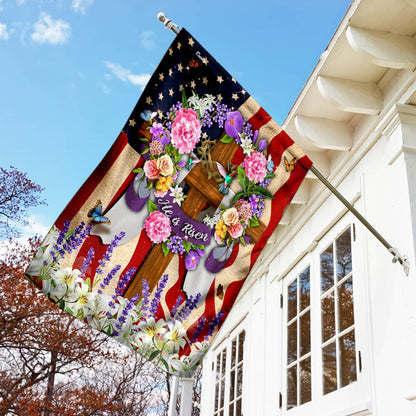 Christian Garden Flags, He Is Risen Christian American Flag, Christian House Flags, Christian Cross Flag, Faith Flag