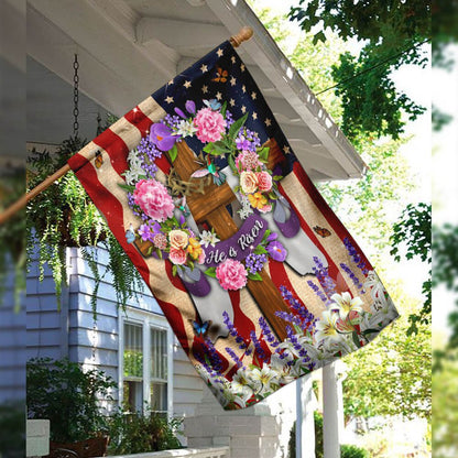 Christian Garden Flags, He Is Risen Christian American Flag, Christian House Flags, Christian Cross Flag, Faith Flag