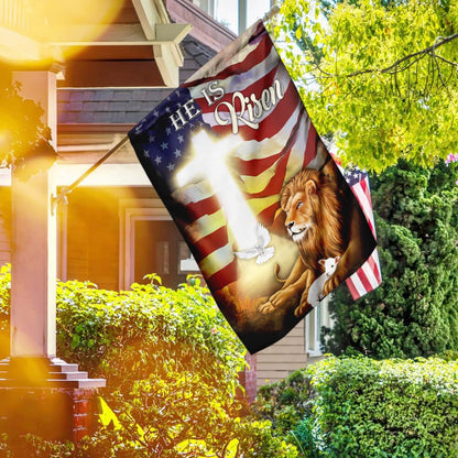 Christian Garden Flags, He Is Risen Flag, Christian House Flags, Christian Cross Flag, Faith Flag