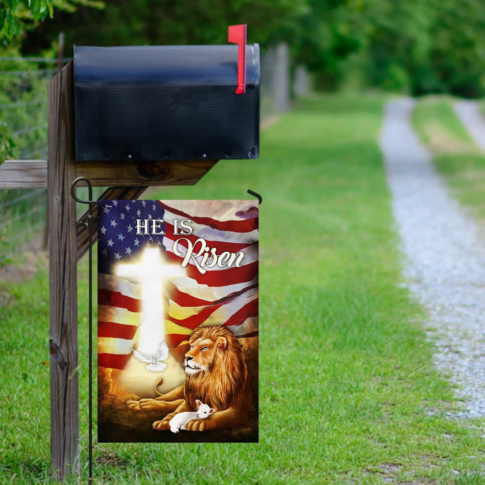 Christian Garden Flags, He Is Risen Flag, Christian House Flags, Christian Cross Flag, Faith Flag