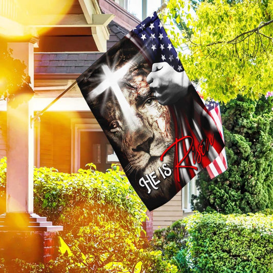 Christian Garden Flags, He Is Risen Jesus Christian Flag, Christian House Flags, Christian Cross Flag, Faith Flag