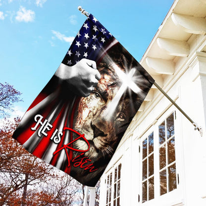 Christian Garden Flags, He Is Risen Jesus Christian Flag, Christian House Flags, Christian Cross Flag, Faith Flag