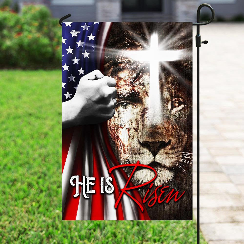 Christian Garden Flags, He Is Risen Jesus Christian Flag, Christian House Flags, Christian Cross Flag, Faith Flag