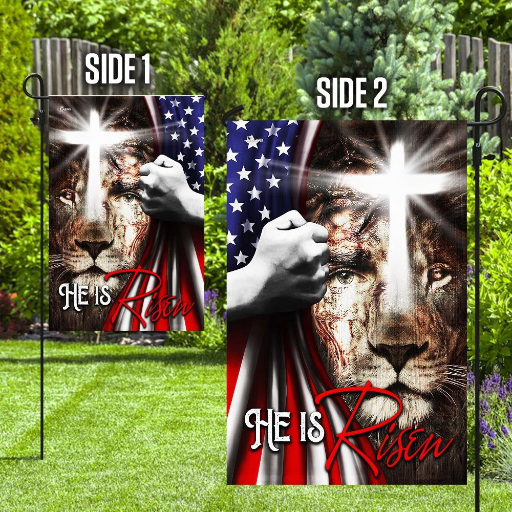 Christian Garden Flags, He Is Risen Jesus Christian Flag, Christian House Flags, Christian Cross Flag, Faith Flag