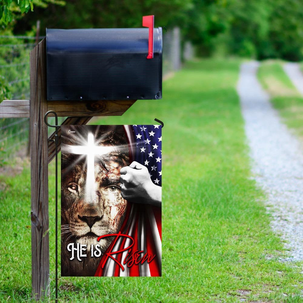 Christian Garden Flags, He Is Risen Jesus Christian Flag, Christian House Flags, Christian Cross Flag, Faith Flag