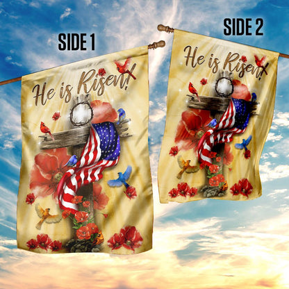 Christian Garden Flags, He Is Risen Jesus Flag, Christian House Flags, Christian Cross Flag, Faith Flag
