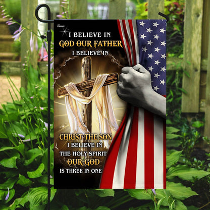 Christian Garden Flags, I Believe In God Our Father Flag, Christian House Flags, Christian Cross Flag, Faith Flag