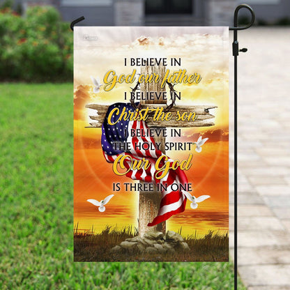 Christian Garden Flags, I Believe In God The Father Flag, Christian House Flags, Christian Cross Flag, Faith Flag