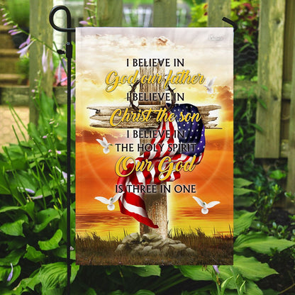 Christian Garden Flags, I Believe In God The Father Flag, Christian House Flags, Christian Cross Flag, Faith Flag